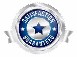 100% Customer Satisfaction Guarantee seal for all plumbing services