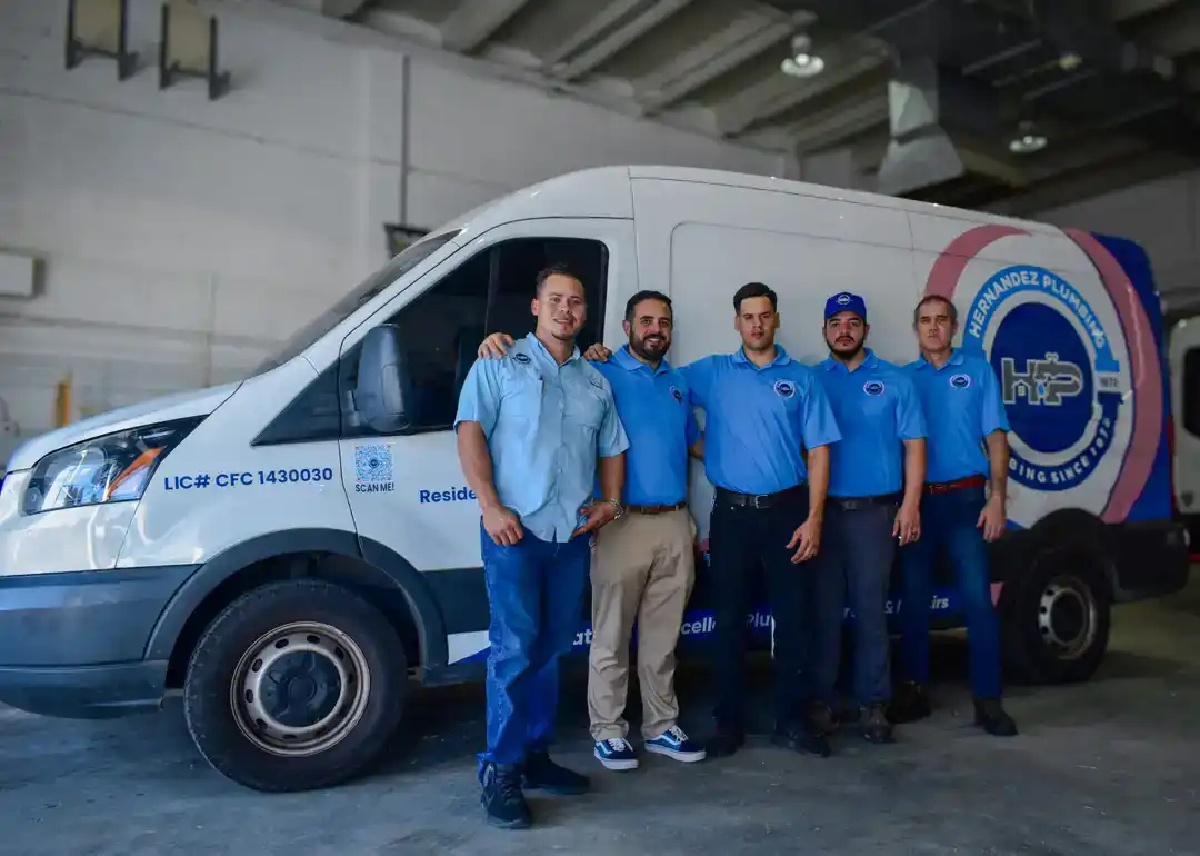 Hernandez Plumbing service van parked for a field visit