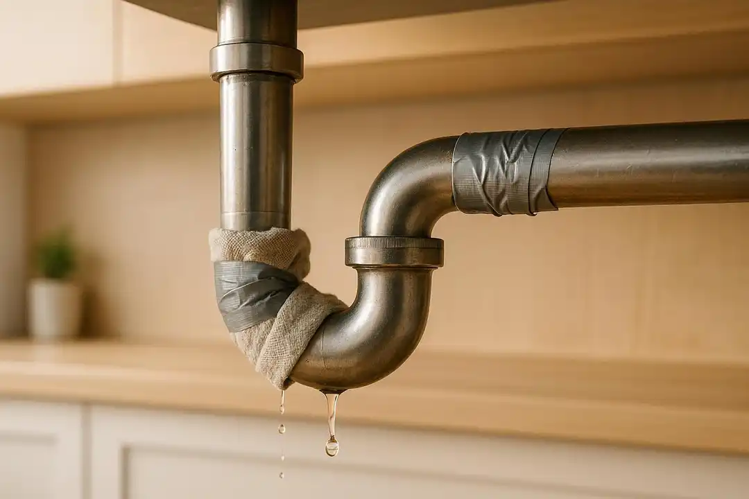 Featured image for: 5 Temporary Fixes for Leaky Pipes