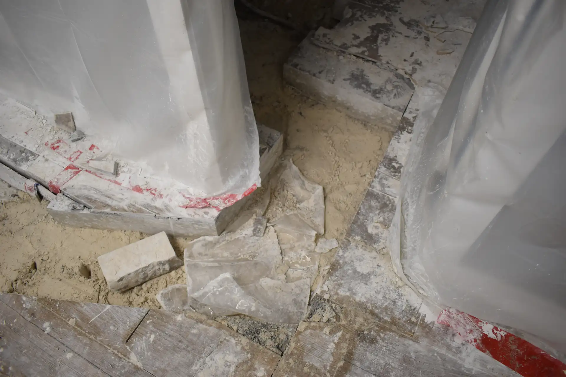 Installing new PVC pipes in commercial trench replacement