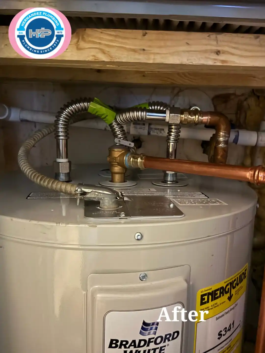 After photo: Bradford White electric water heater installed in Miami.